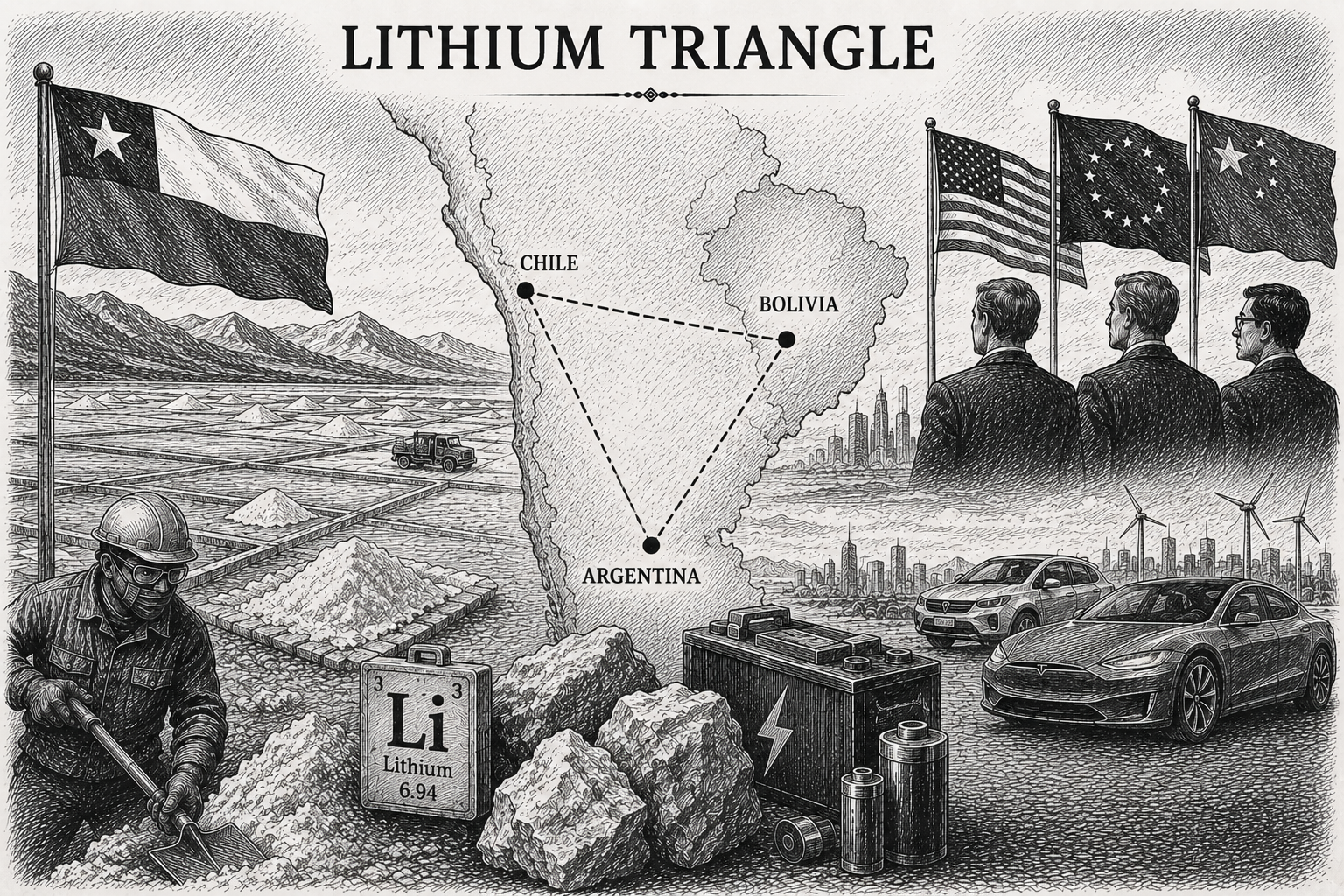 El Triángulo del Litio y la Competencia Estratégica por los Minerales Críticos